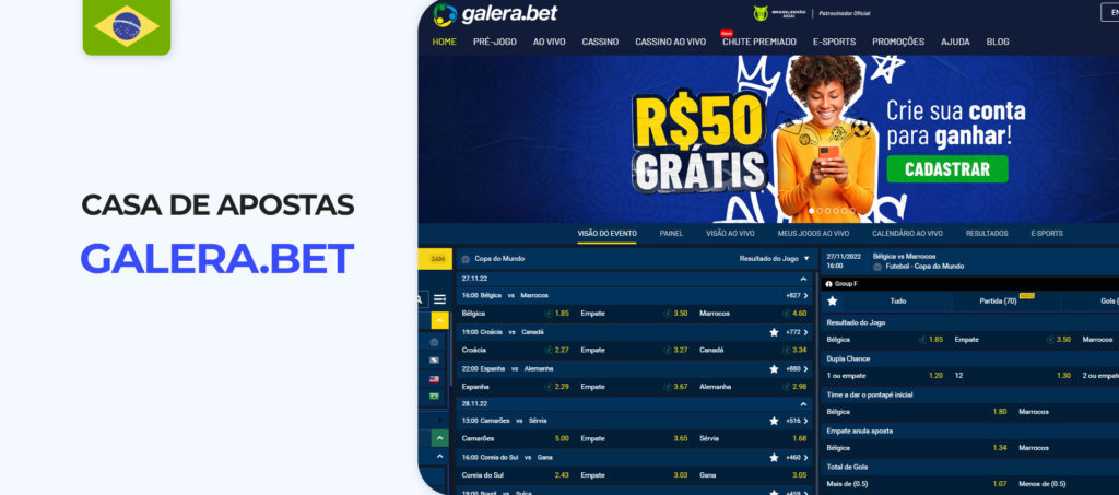 Apostas desportivas online na casa de apostas Galera.bet no Brasil