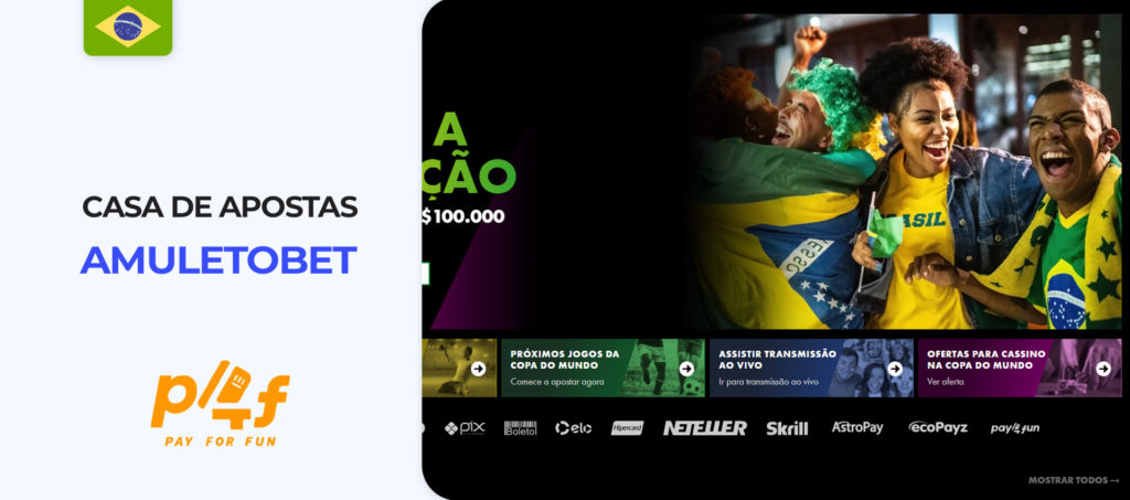 Amuletobet é um dos melhores sites de apostas Pay4fun no Brasil