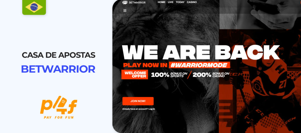 Betwarrior é um dos melhores sites de apostas Pay4fun no Brasil