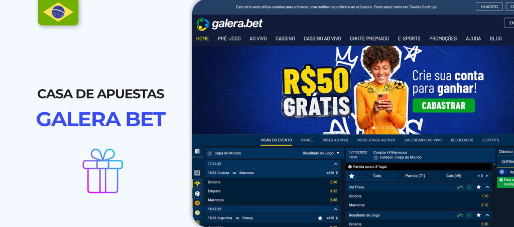 screenshot do site oficial da GaleraBet no Brasil