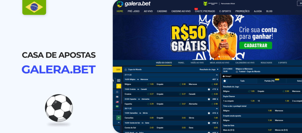 Apostas de futebol online na casa de apostas Galera.Bet no Brasil