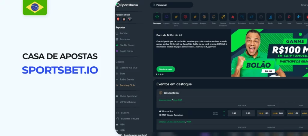 Depósito mínimo de R$ 25 Sportsbet.io