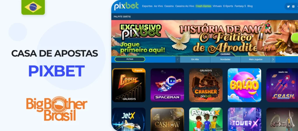Pixbet casa de apostas para apostas no Big Brother Brasil