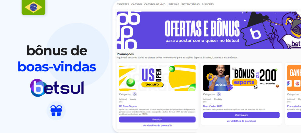 Programa de bônus e promoções da Betsul no Brasil