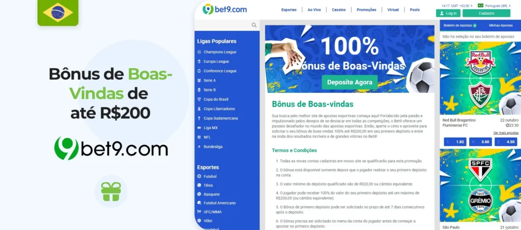 Programa de bônus da Bet9 no mercado brasileiro de apostas