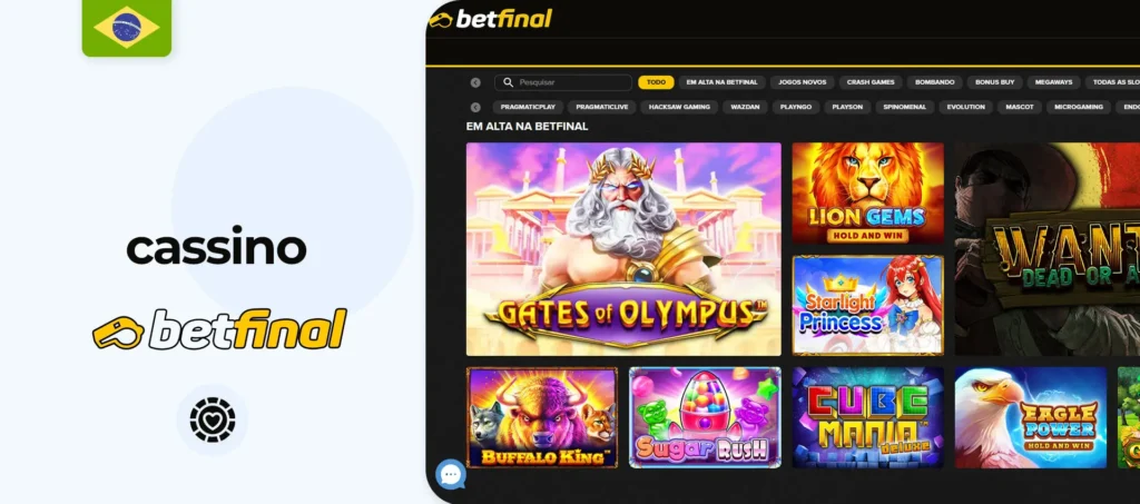 O Betfinal Casino é outra boa opção para os usuários se divertirem