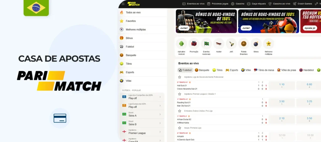 Melhor site Parimatch de aposta com depósito mínimo de 3 reais no Brasil