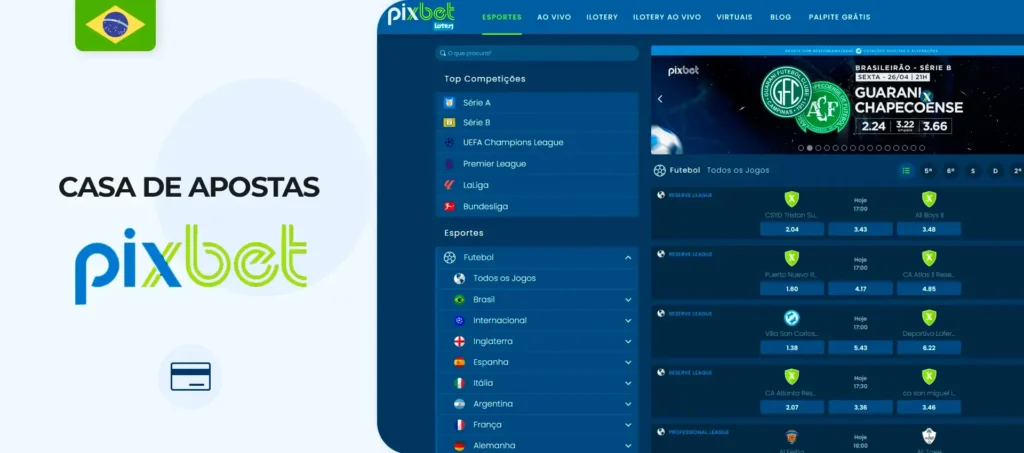Melhor site Pixbet de aposta com depósito mínimo de 3 reais no Brasil