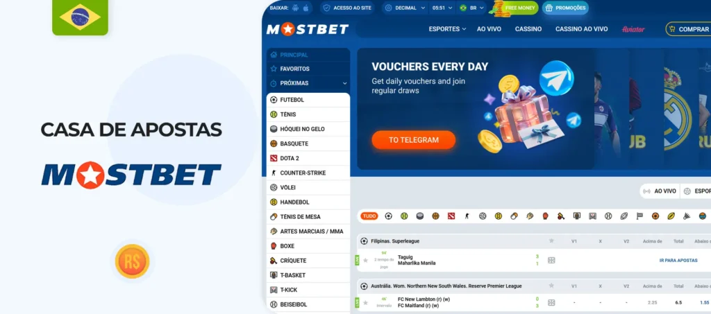 Mostbet: casa de apostas com bônus de 5 reais