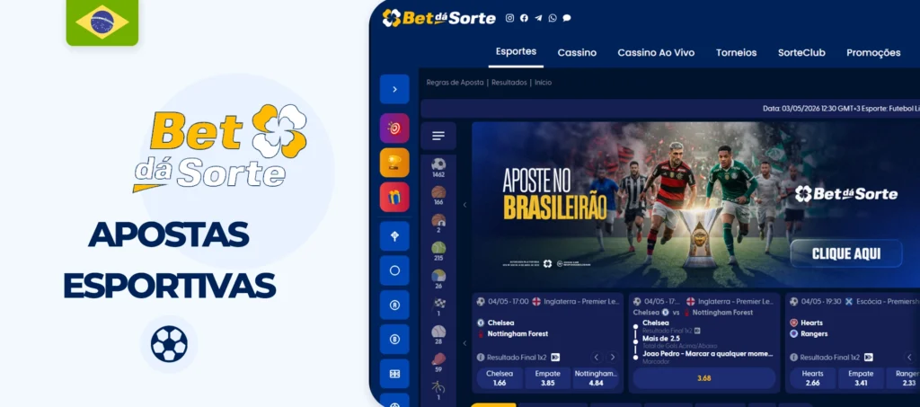 Opções de apostas esportivas disponíveis na plataforma Bet da Sorte