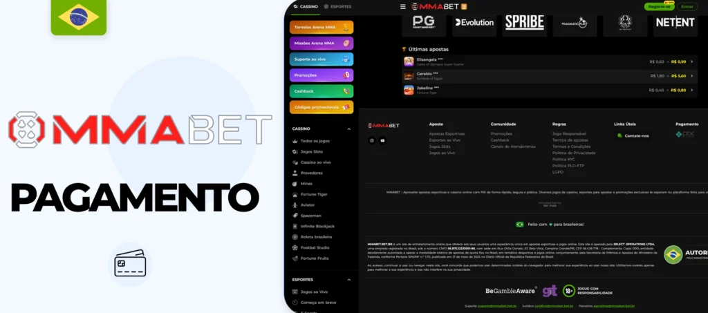 Métodos de depósito e saque na MMABet